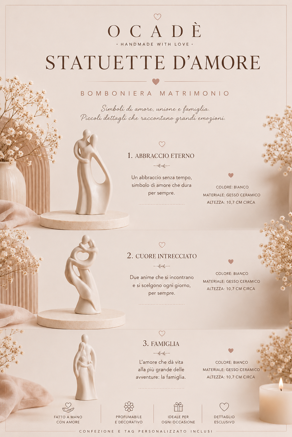 Statuette d’Amore Artigianali – Bomboniere Matrimonio