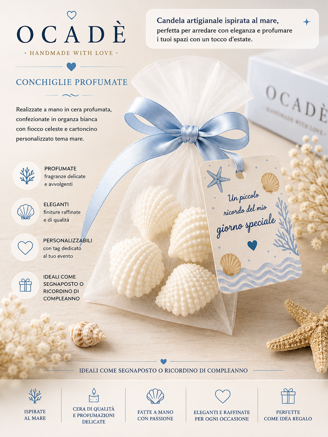 Conchiglie Profumate – Bomboniera e Segnaposto Mare