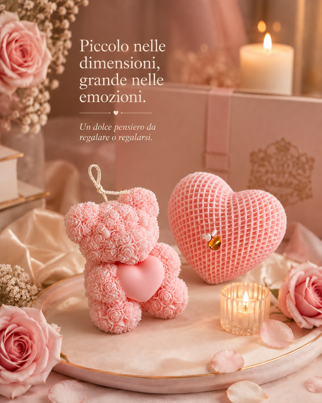 Set Candeline Love Teddy & Cuore