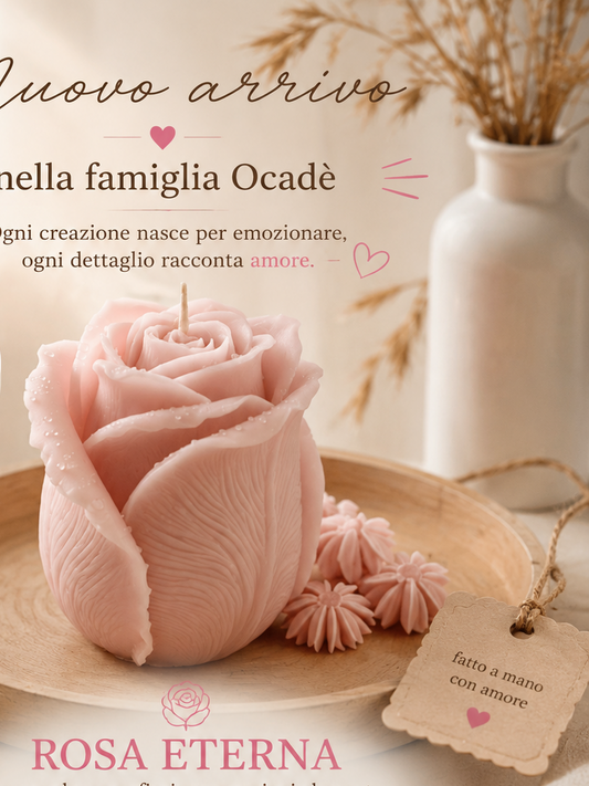 Rosa Eterna – Candela Floreale in Cera di Soia | Ocadè