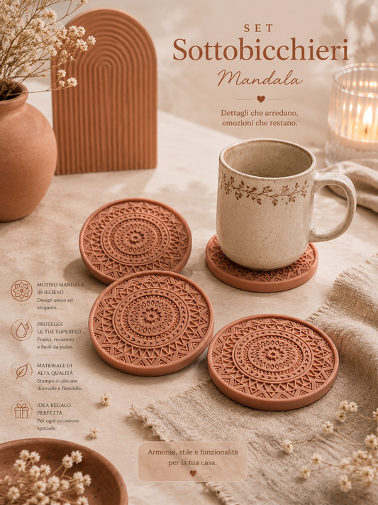 Set Sottobicchieri Mandala