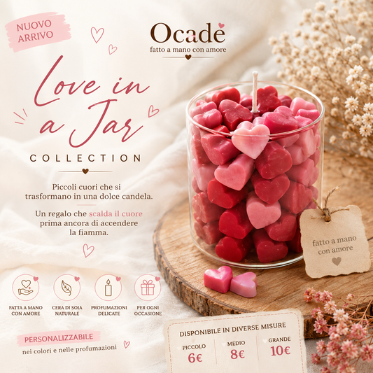 Love in a Jar – Candela Cuori in Vetro Personalizzabile | Ocadè