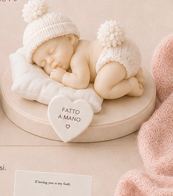 Angioletto Little Angel con Cuore – Decorazione Nascita
