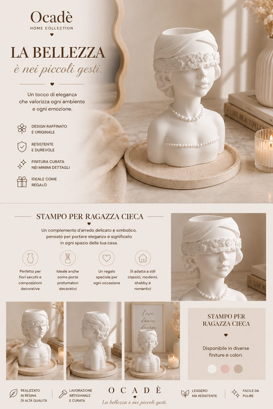 Vaso Ragazza Cieca Decorativo Artigianale