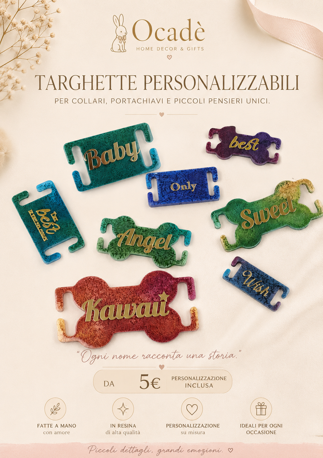 Targhette Personalizzabili in Resina
