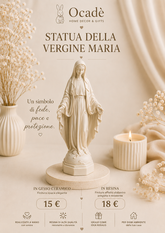 Statua della Vergine Maria – Gesso Ceramico o Resina |