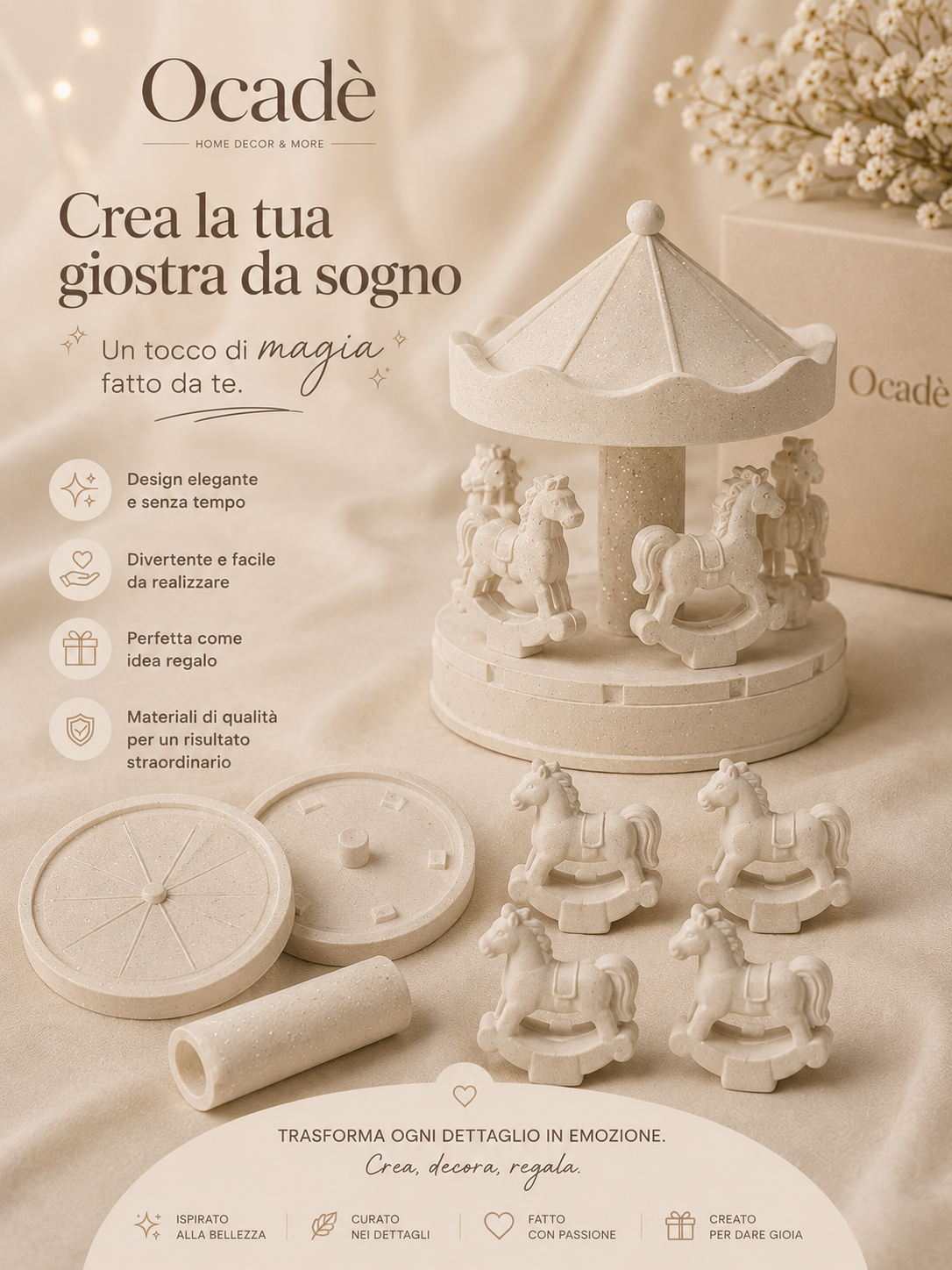 Giostrina Carousel da Assemblare – Kit Decorativo Artigianale