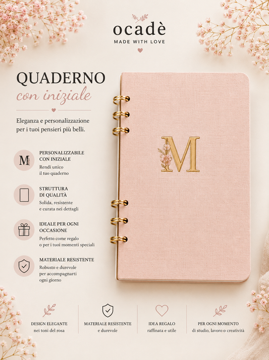 Quaderno Personalizzato con Iniziale