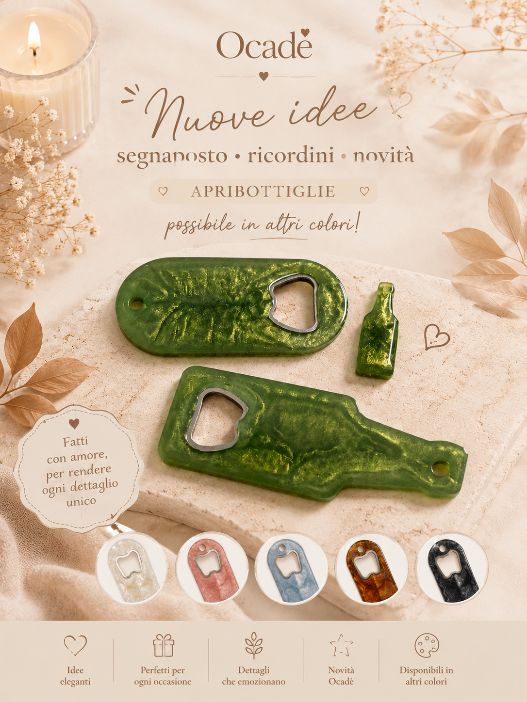 Apribottiglie Artigianale in Resina – Personalizzabile